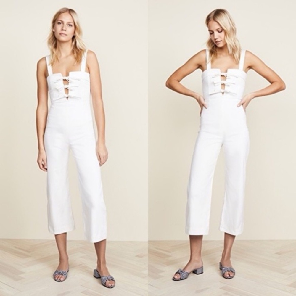 $165 Clayton x Revolve Darcie jumpsuit in white S